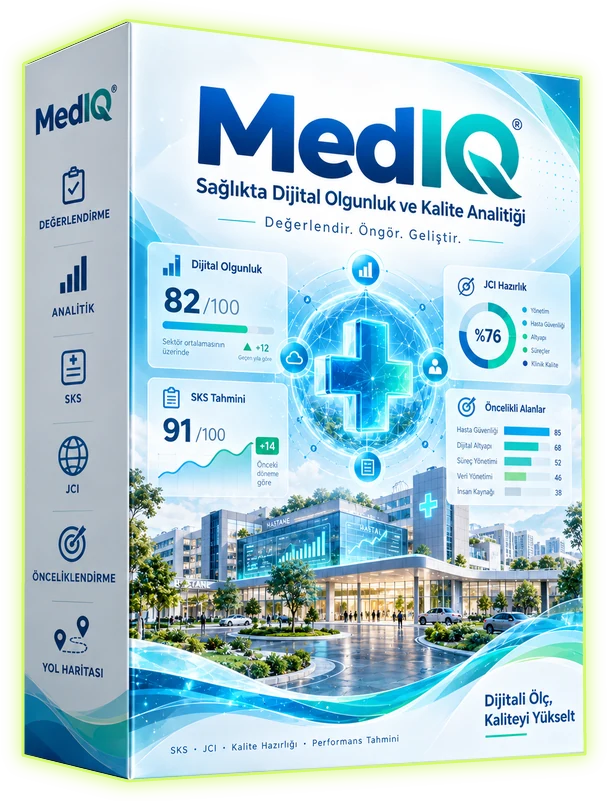 MedIQ - Sağlıkta Dijital Olgunluk ve Kalite Analitiği ürün kutusu